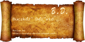 Buczkó Dávid névjegykártya