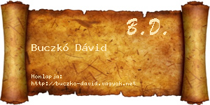 Buczkó Dávid névjegykártya